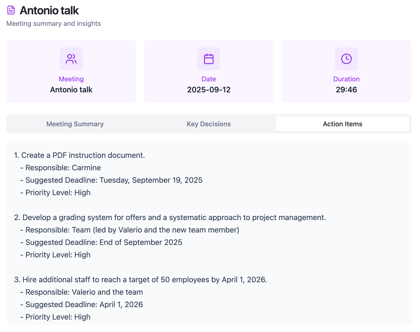 Remote workers collaborating with clear meeting notes